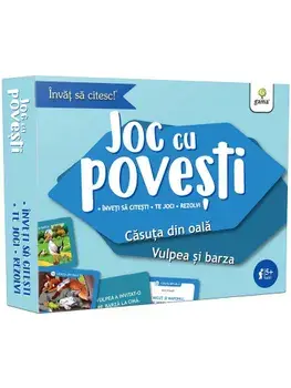 Joc cu povesti. Casuta din oala. Vulpea si barza. Invat sa citesc!/***