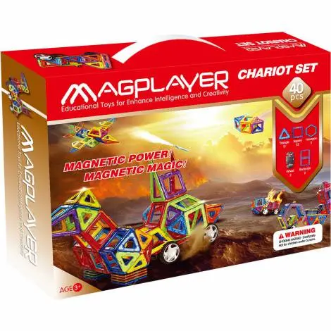 Joc de constructie magnetic - 40 piese