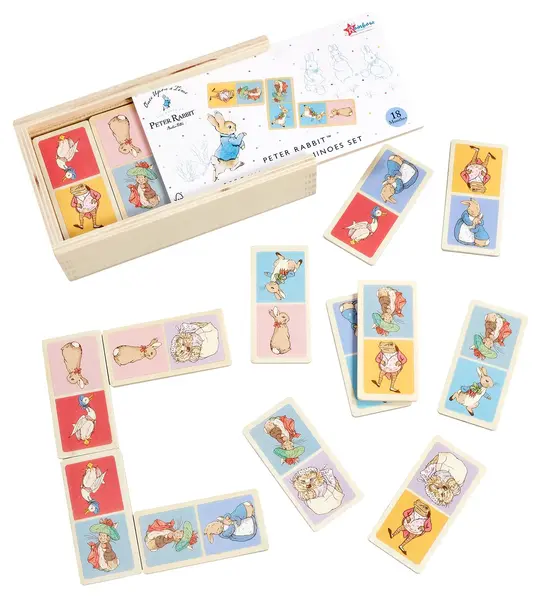 Joc de domino din lemn Rainbow Designs - Peter Rabbit