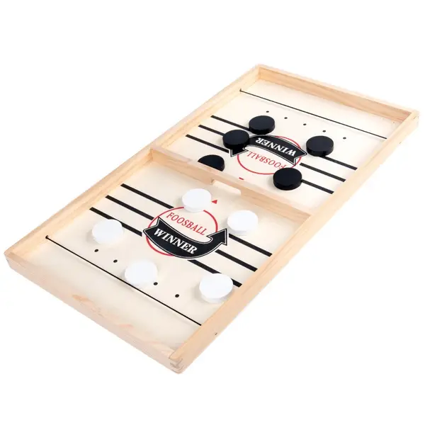 Joc de hochei rapid din lemn - Fast Slingpuck Game pentru copii si familie
