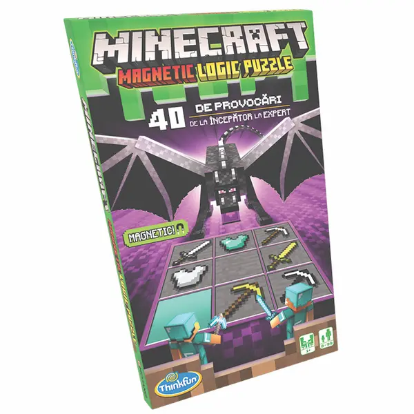 Joc de logica magnetic - Minecraft Magnetic Logic Puzzle (RO) | Thinkfun