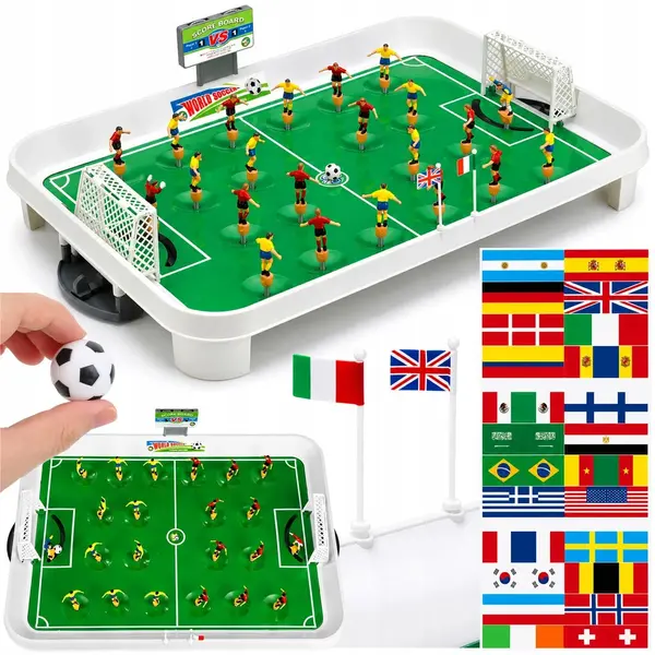 Joc de Masa Tip Fotbal cu Jucatori pe Arc XXL, 22 Jucatori, Teren Mare, Joc Interactiv pentru Copii si Familie,NewEvo