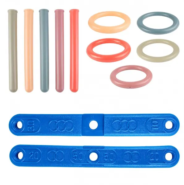 Joc de precizie pentru copii MalPlay Arunca Inelele, cu baza 40cm si 5 inele cu diametru 15cm, din plastic multicolor
