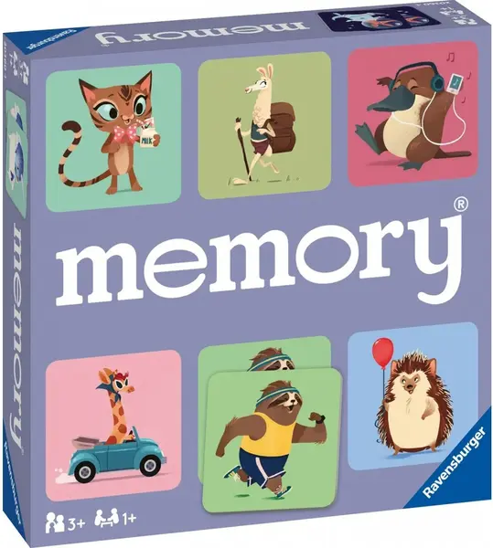 Joc de societate Memory: Wild World of Animals - Pentru copii