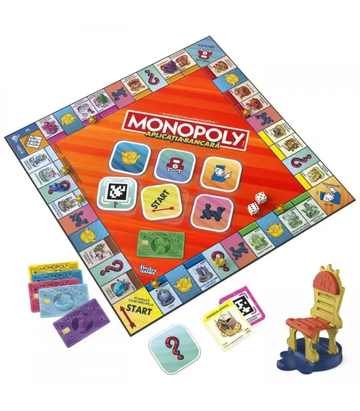 Joc de societate - Monopoly - Aplicatia Bancara(Romana) | Hasbro