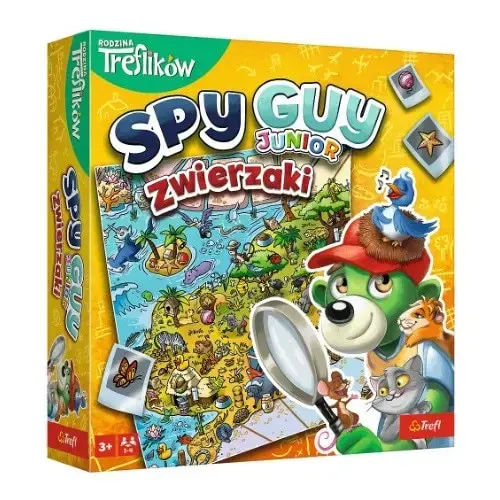 Joc de societate pentru copii Trefl Spy Guy Junior, 1-4 jucatori, 3+ ani, 56 carti cu indicii