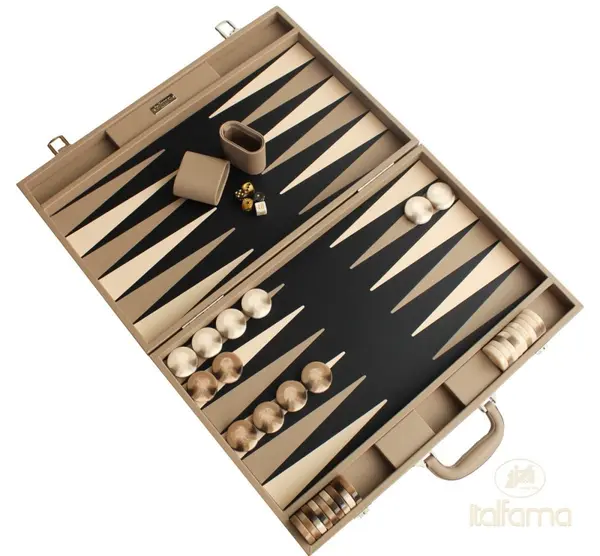 Joc de table backgammon Italfama, Beige 53x35x8 cm