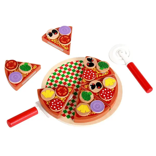 Joc din lemn pentru copii - Pizza feliabila