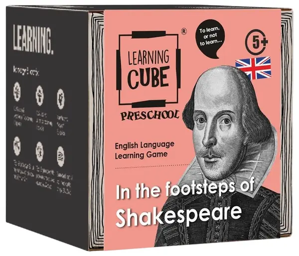 Joc educațional de masă Learning Cubes: In The Footsteps Of Shakespear (limba engleză)