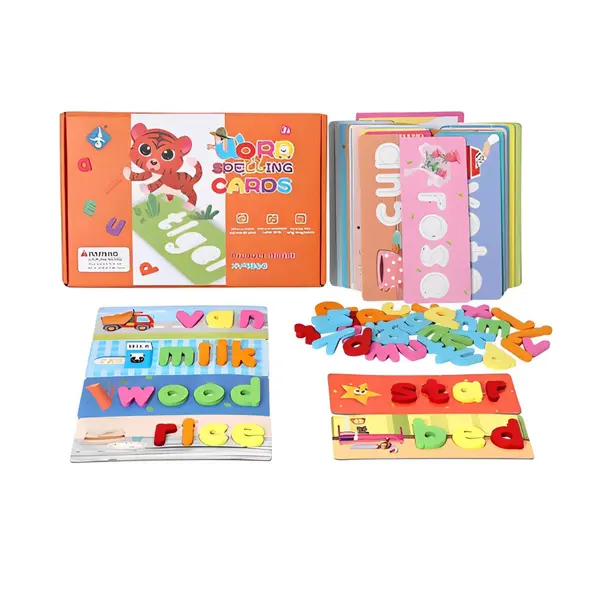 Joc educativ alfabet Montessori cu ilustratii - 3 ani+