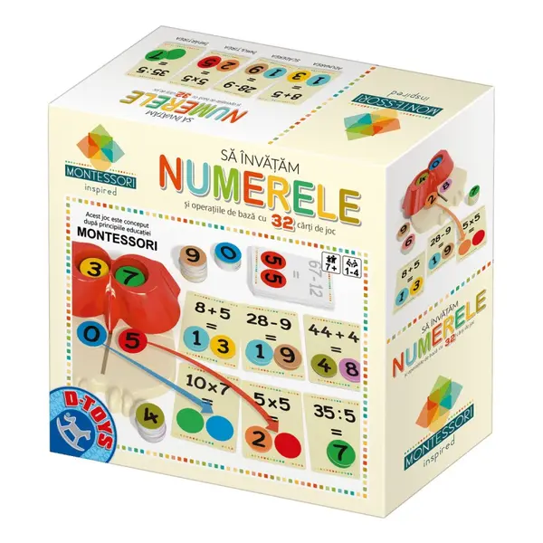Joc Educativ Buboo Montessori, D-Toys, Sa Invatam Numerele si Operatiile de Baza