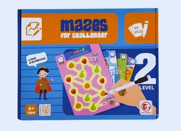 Joc educativ cu labirinturi - 25 de planse reutilizabile