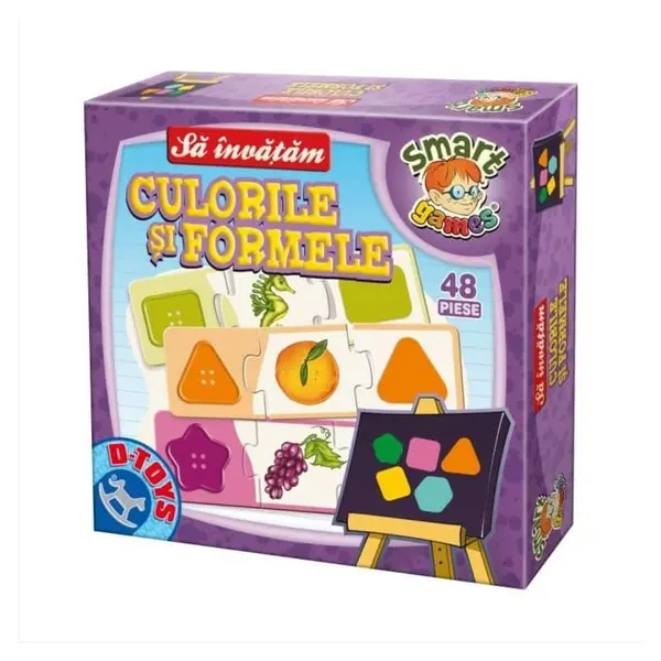 Joc Educativ, D-Toys, Sa Invatam Culorile si Formele, 48 Piese
