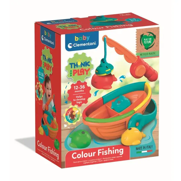 Joc educativ de logica pentru copii Clementoni pestisori colorati din plastic reciclat