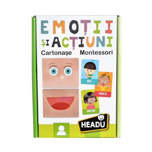 Joc educativ Headu Montessori Emotii si Actiuni in Limba Romana