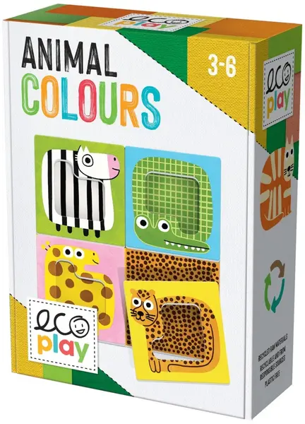 Joc educativ pentru copii Headu Ecoplay - Culorile animalelor