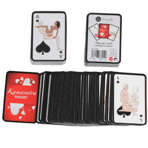 Joc erotic Secretplay – Pocket Kamasutra Playing Cards, cu 54 de poziții ilustrate