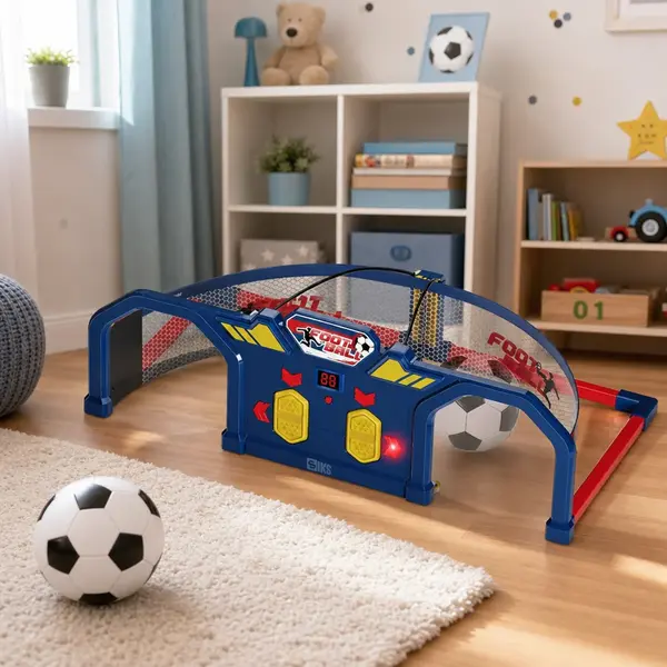 Joc Interactiv Poarta De Fotbal Pentru Copii 80x42cm 2 Moduri Scor Electronic Lumini Sunete