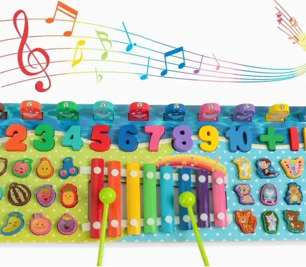 Joc logaritmic 5-in-1 cu xalifon - Activitati educative ZukiToys.ro