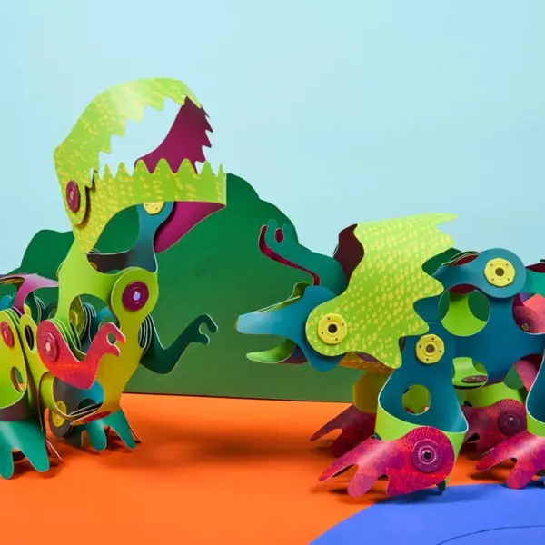 Joc magnetic de construit - Aventuri cu dinozauri | Clixo