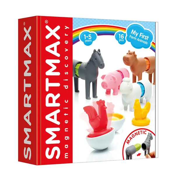 Joc magnetic, Smart Max, Primele mele animale de ferma, 16 piese