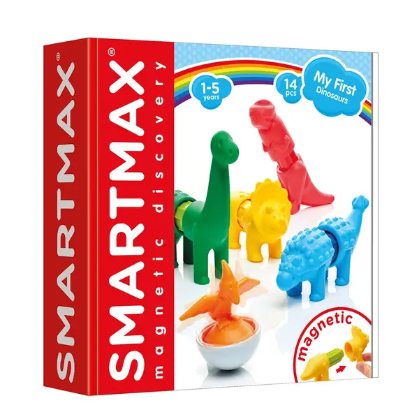 Joc magnetic, Smart Max, Primii mei dinozauri, 14 piese