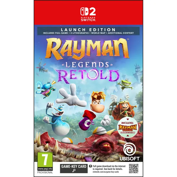 Joc Nintendo Switch 2 Rayman Legends Retold Launch Edition (Game Key Card)
