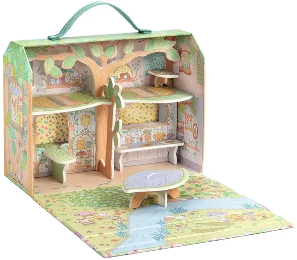 Joc pentru copii Djeco Tinyly Collection - Căsuța Silviei și a lui Fox în pădure