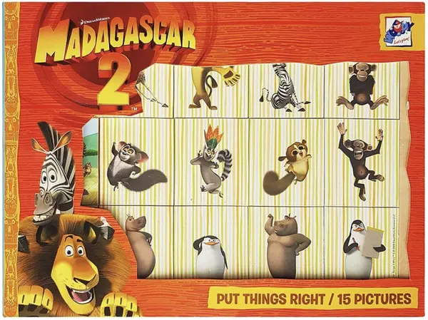 Joc puzzle din lemn Woodyland - Madagascar 2