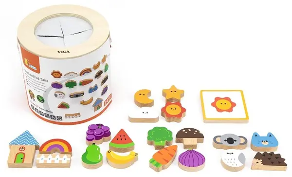 Joc tactil Viga Toys - Touch and Find, 40 piese
