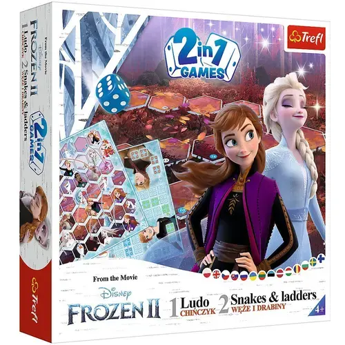 Joc Trefl 2 in 1 Disney Frozen II Ludo si serpisori cu scari