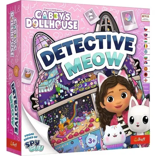 Joc Trefl - Gabby's Dollhouse Detectivul Meow, 1-2 jucatori, +3 ani, lb. romana