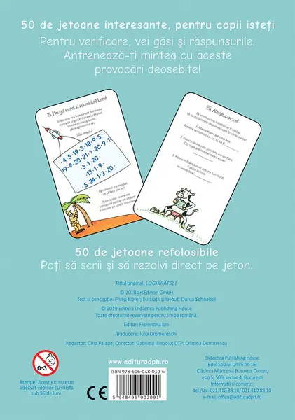 Jocuri logice - 50 de jetoane | Philip Kiefer
