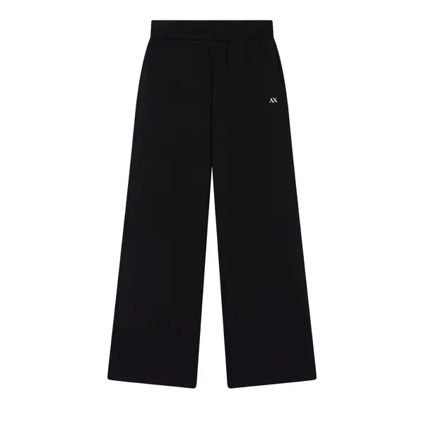 Jogger trousers in bonded fabric black Xs