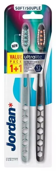 Jordan Ultralite Set de periuțe de dinți, Soft, 2 buc