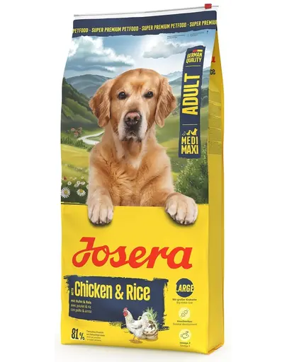 JOSERA Chicken with Rice Adult 2x12,5kg hrană ușor digerabilă pentru rase medii și mari