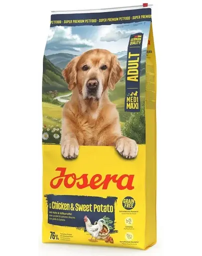JOSERA Chicken with Sweet Potato Adult 2x12,5kg hrană fără cereale pentru rase medii și mari