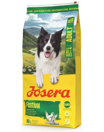JOSERA Festival 12,5 kg hrană pui și somon câini pretențioși, cu sos delicios