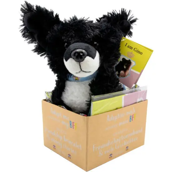 Joy Toy Set jucarie plus 18 cm, Gino Adopt Me, bratara plus, carte ilustrata