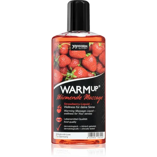 JoyDivision WARMup gel pentru masaj cu aromă Strawberry 150 ml