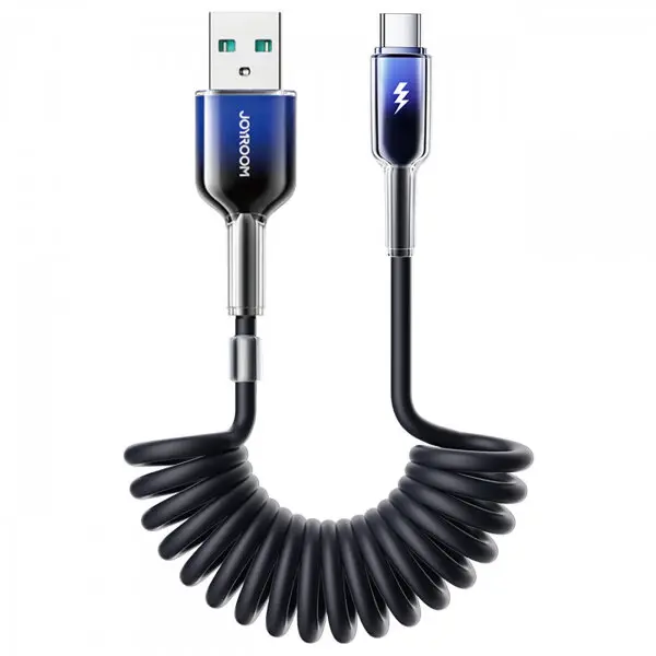JOYROOM Cablu Date si Incarcare USB-A - USB-C Joyroom S-A43 Crystal, 60W, 1.5m, Negru
