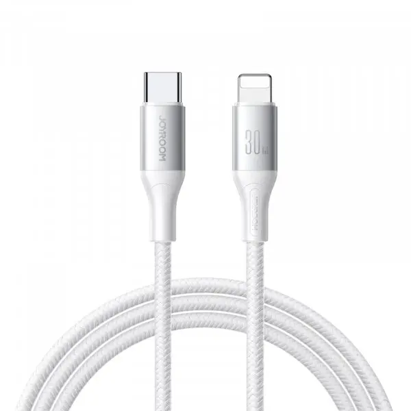 JOYROOM Cablu Date si Incarcare USB-C - Lightning Joyroom S-A28 Flash, 30W, 1m, Alb