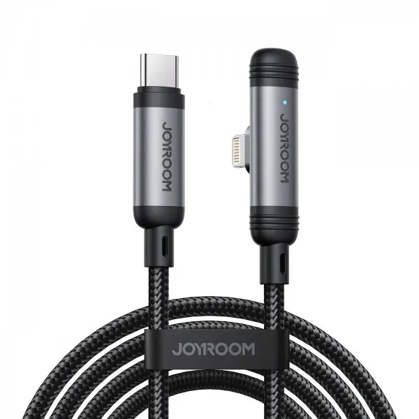 JOYROOM Cablu Date si Incarcare USB-C - Lightning Joyroom S-A56 EnjoyX Angled, 30W, 1.2m, Negru