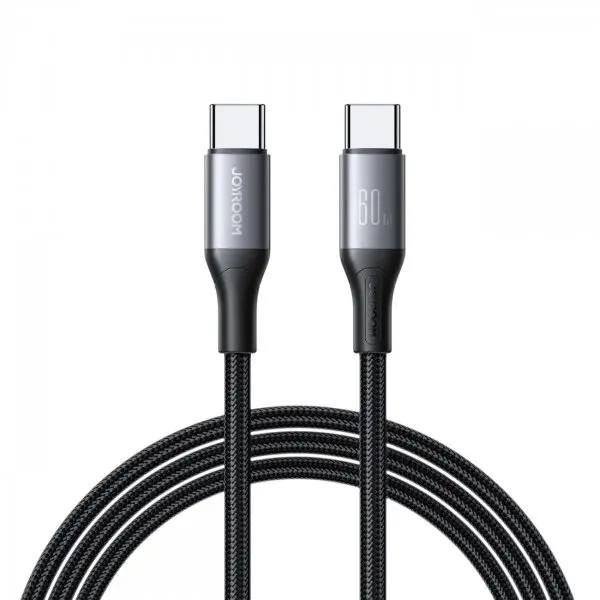 JOYROOM Cablu Date si Incarcare USB-C - USB-C Joyroom S-A28 Flash, 60W, 2m, Negru
