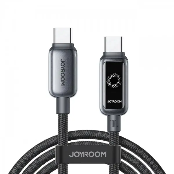 JOYROOM Cablu Date si Incarcare USB-C - USB-C Joyroom S-A55 StarFlight Display, 100W, 1.2m, Negru
