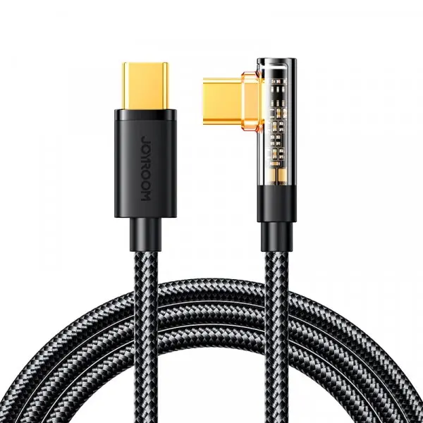 JOYROOM Cablu Date si Incarcare USB-C - USB-C Joyroom S-A6 Angled, 100W, 1.2m, Negru