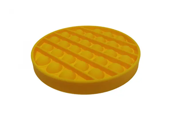 Jucarie antistres, Pop it, silicon, 13 cm, galben