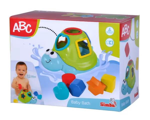 Jucarie Bebe Broscuta Plutitoare cu Forme si Cuburi