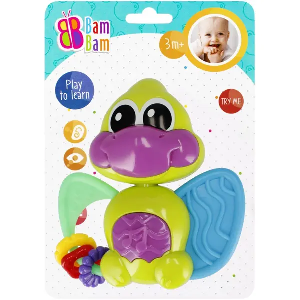 Jucarie bebelusi, BamBam, Dinozaurul muzical, Verde