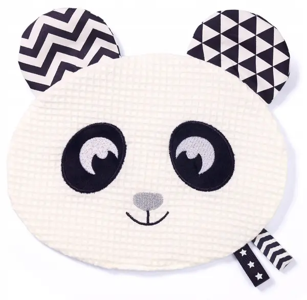 Jucărie bebeluși zgomotoasă pentru îmbrățișat Babyono - Happy Panda, 20.5 cm